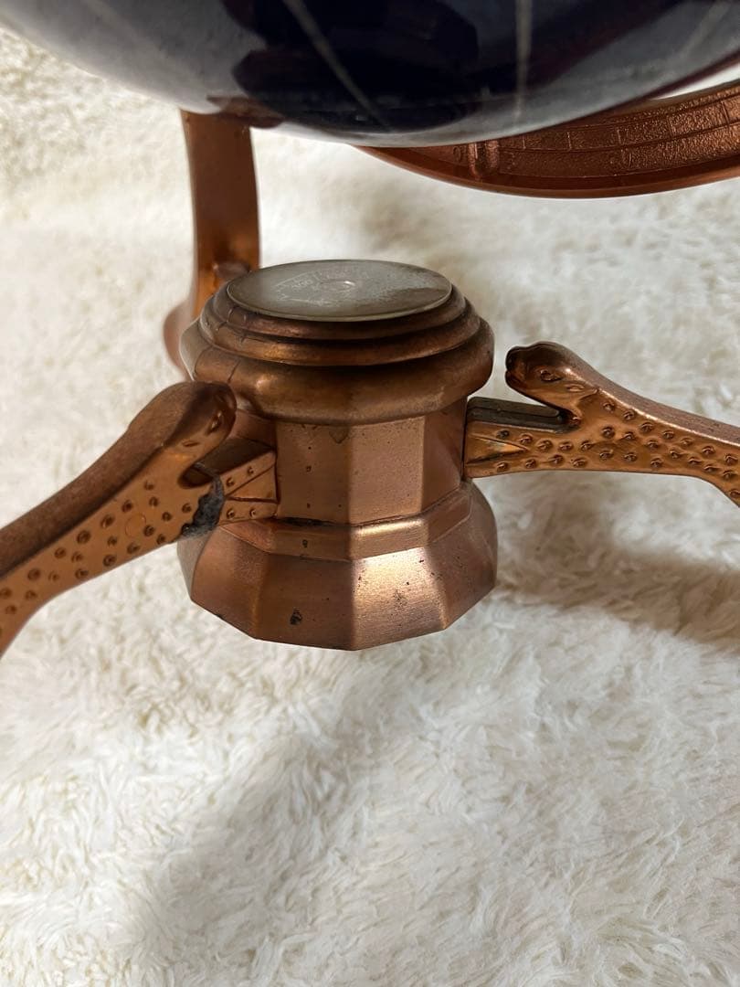 天然石アンティーク地球儀　パワーストーン　アンティーク雑貨