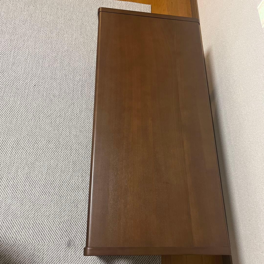 センターテーブル 引き出し付き ブラウン