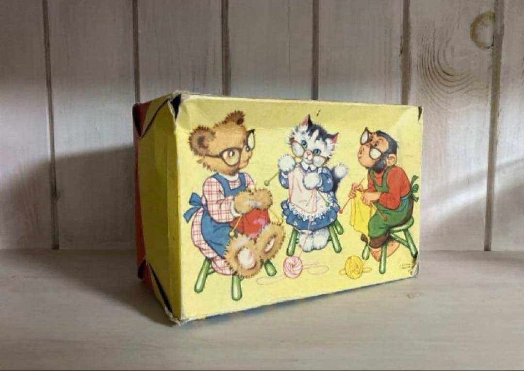 【最終価格】アンティーク ヴィンテージ ドイツ 編み物をするクマさん