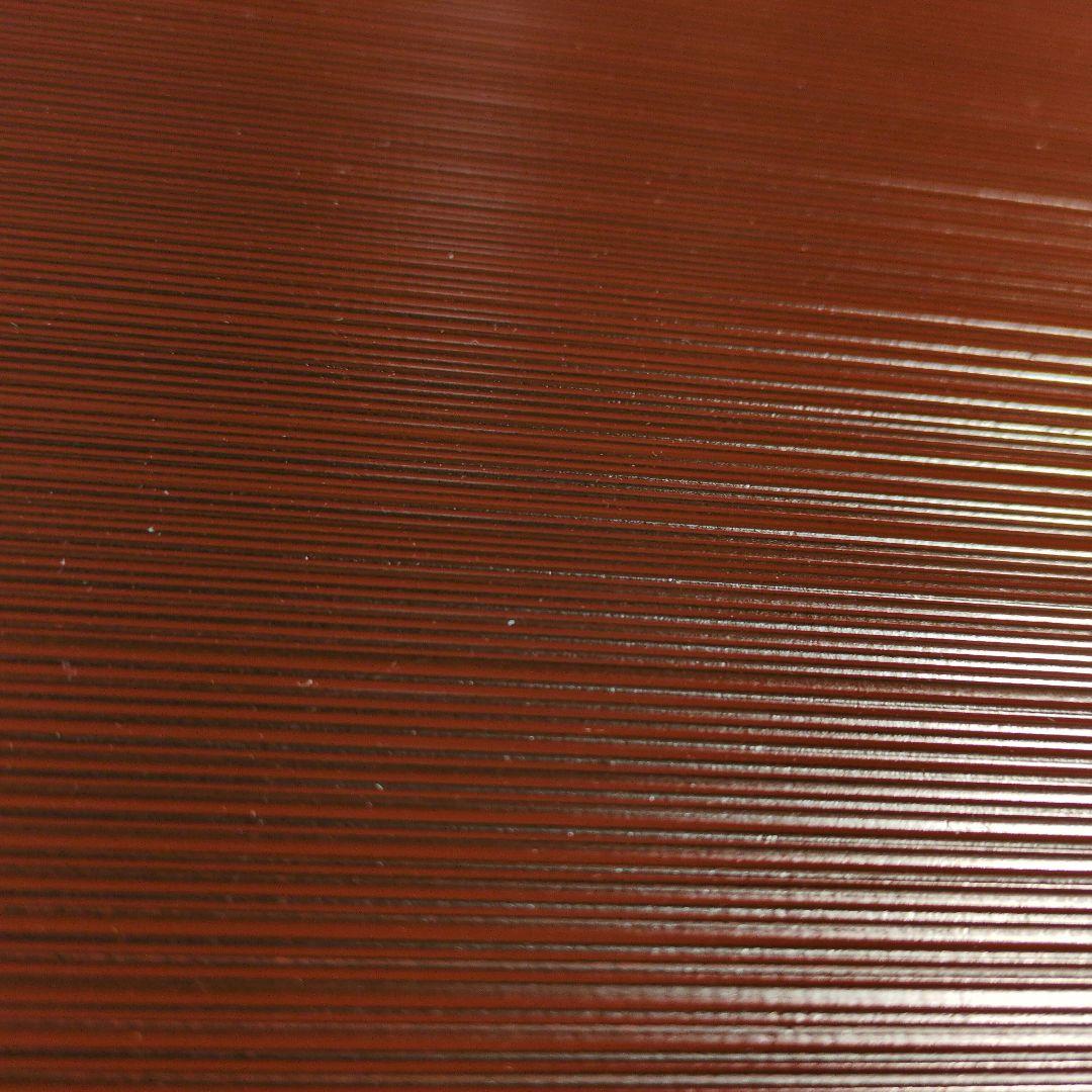 漆ヘギ木両面半月 黒赤ラウンド膳6枚セット - メルカリ