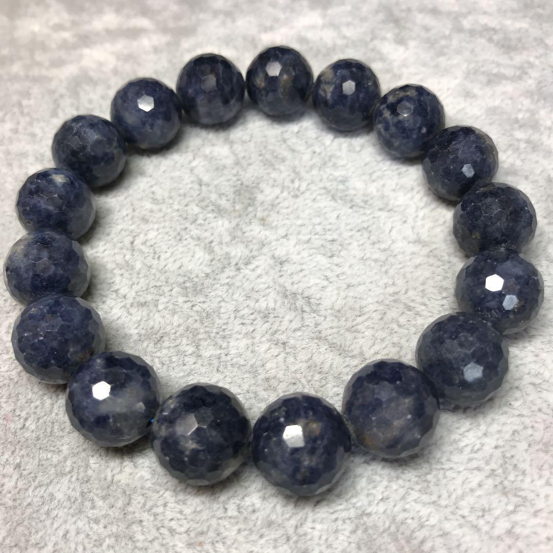 S0★特選ご奉仕★希少☆勝利を呼ぶ石【サファイア『青玉』ミラーカットブレス】❤️