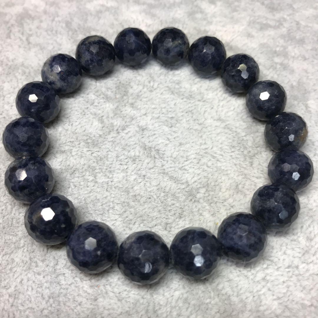 S0★特選ご奉仕★希少☆勝利を呼ぶ石【サファイア『青玉』ミラーカットブレス】❤️