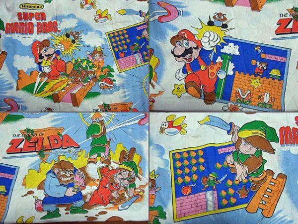 ★逆輸入品！８８年 任天堂 スーパーマリオブラザーズ ゼルダの伝説 シーツカバー