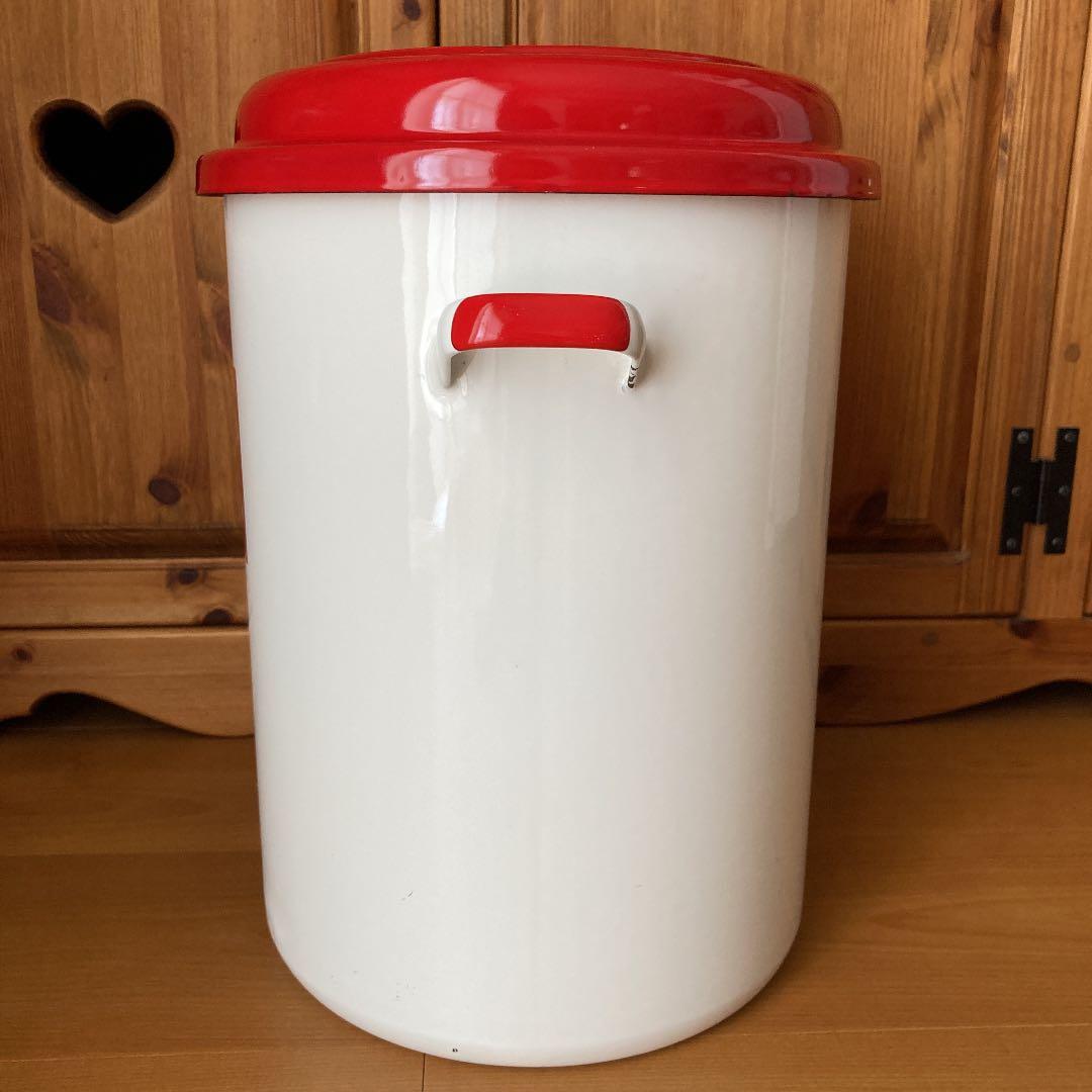 希少　激レア　ホーロー　トラッシュ缶　ゴミ箱　ダストボックス　アメリカン　雑貨