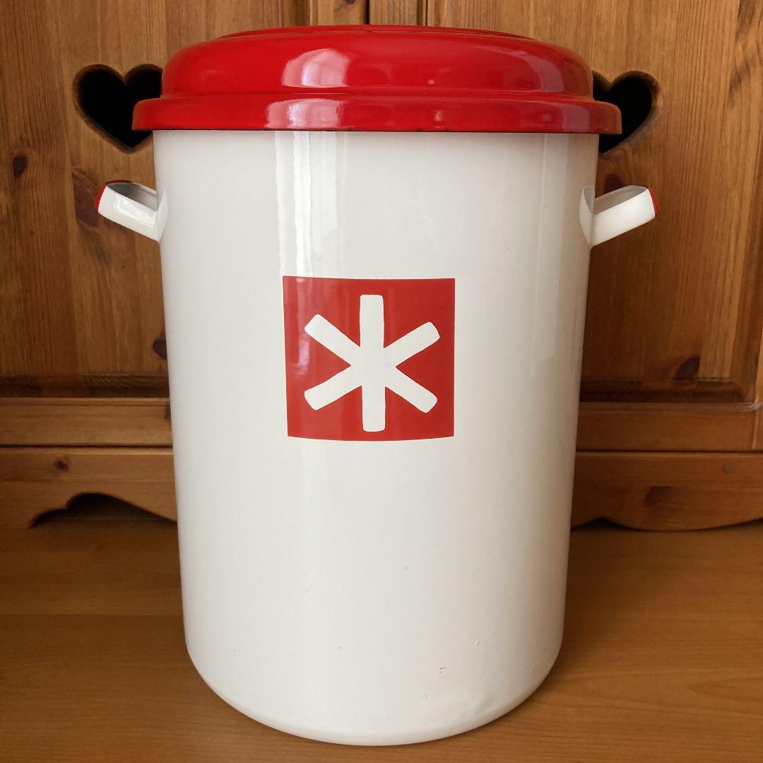 希少　激レア　ホーロー　トラッシュ缶　ゴミ箱　ダストボックス　アメリカン　雑貨