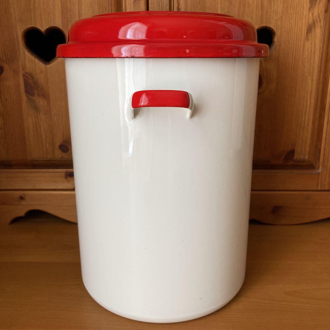 希少　激レア　ホーロー　トラッシュ缶　ゴミ箱　ダストボックス　アメリカン　雑貨