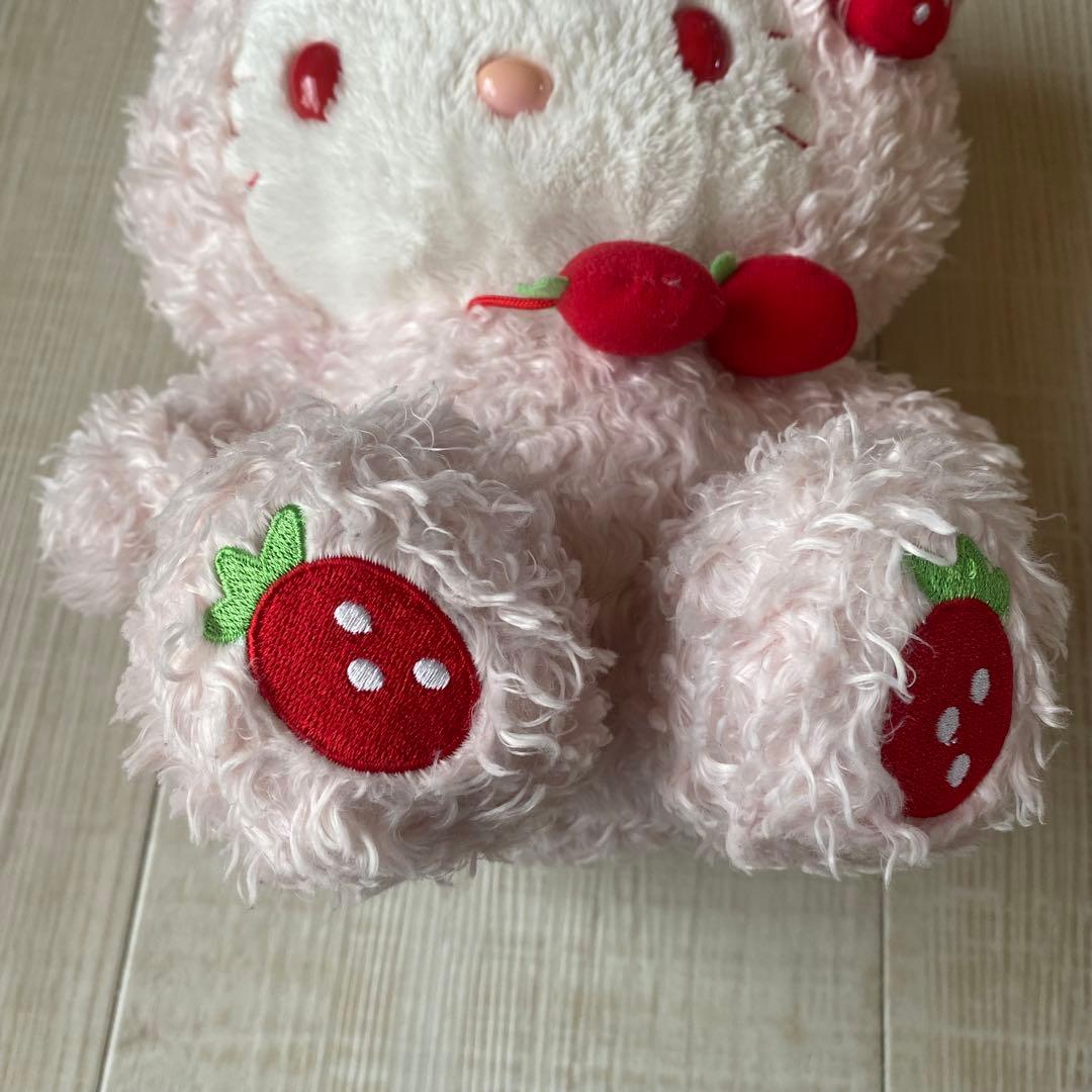 ハローキティ キティちゃん 2009 レア ぬいぐるみ いちごくま ピンク