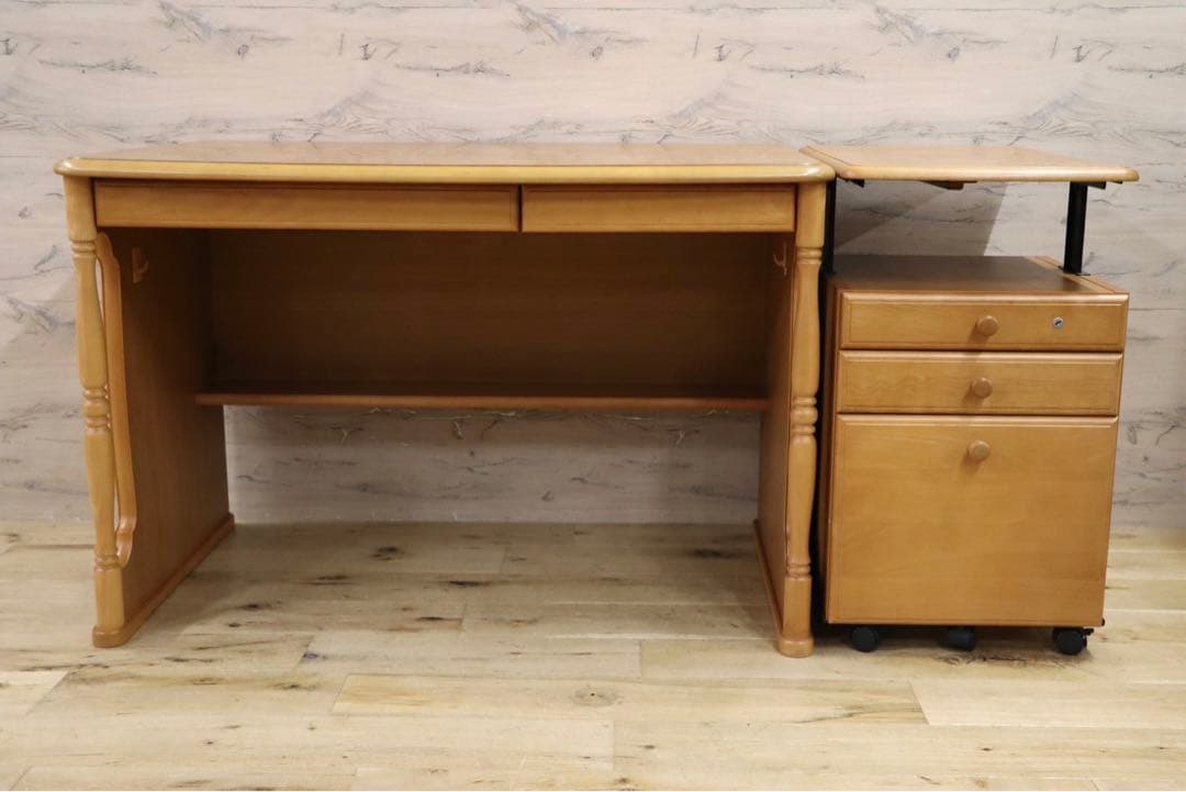 GMGK393○karimoku / カリモク 学習机 勉強机 木製デスク 作業