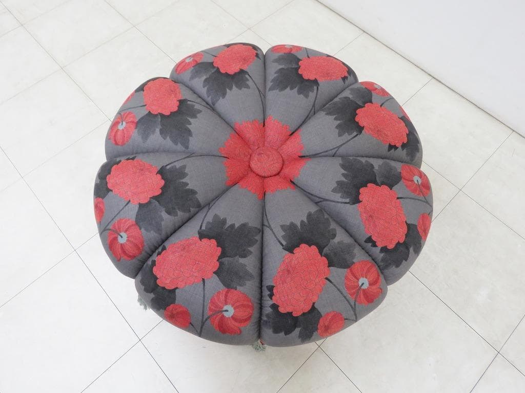 ★美品★アメリカ■The Charles Stewart■スツール■ソファ■花柄