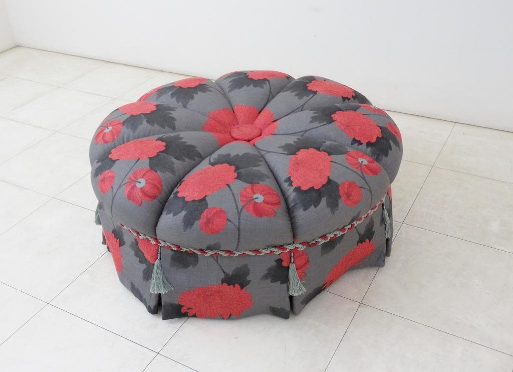 ★美品★アメリカ■The Charles Stewart■スツール■ソファ■花柄