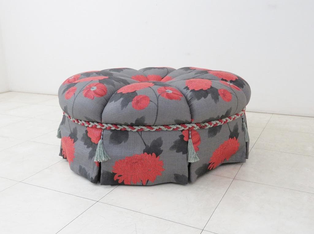 ★美品★アメリカ■The Charles Stewart■スツール■ソファ■花柄