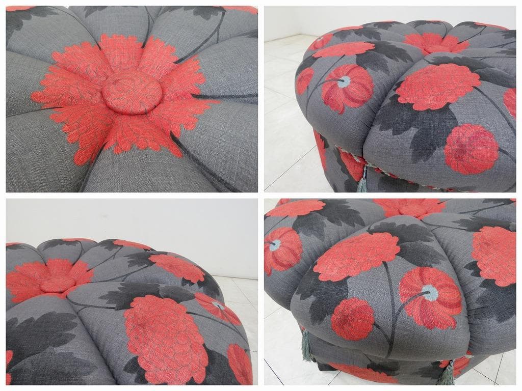 ★美品★アメリカ■The Charles Stewart■スツール■ソファ■花柄