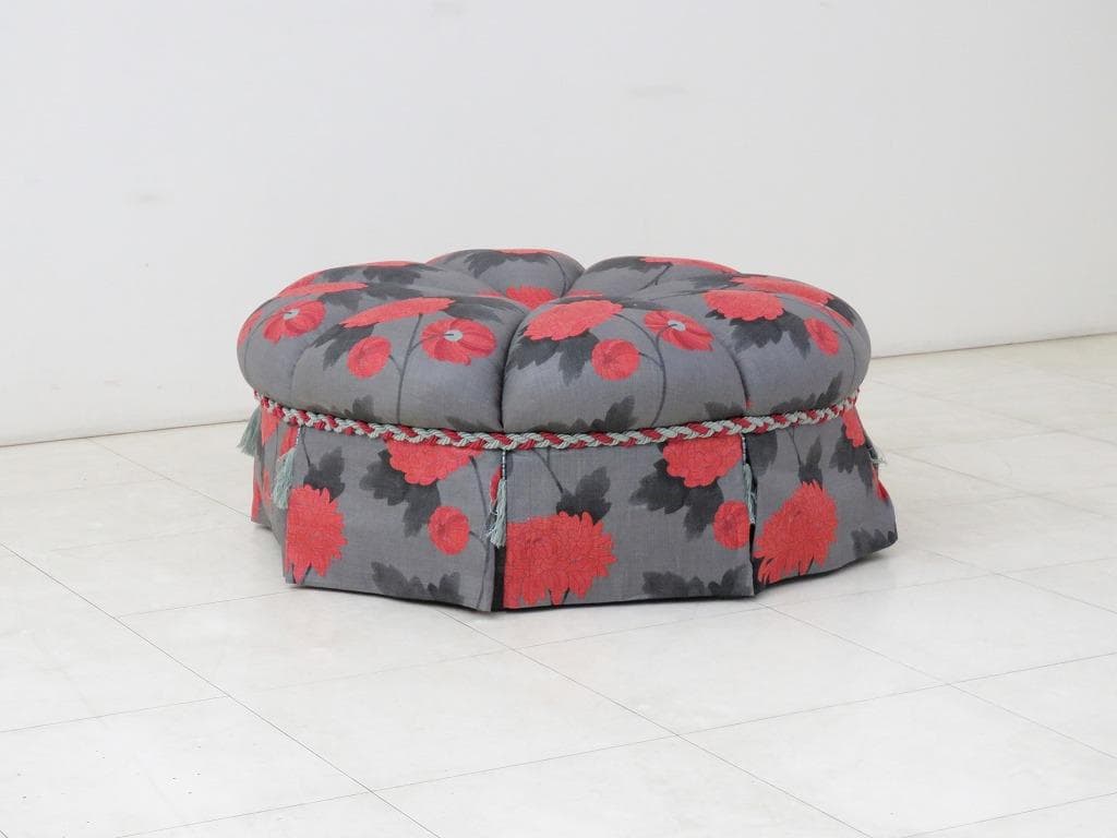 ★美品★アメリカ■The Charles Stewart■スツール■ソファ■花柄