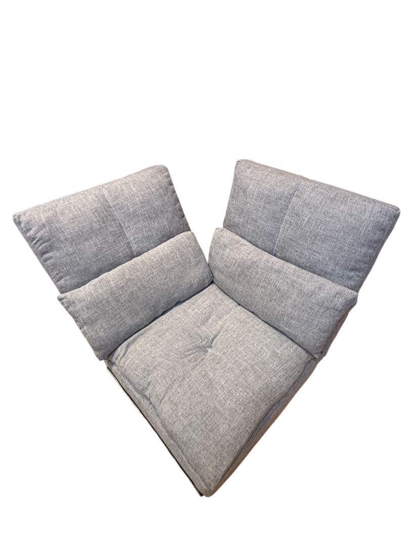 グレー L字型ソファ クッション　高圧スチーム洗浄除菌済み　関東圏限定送料無料