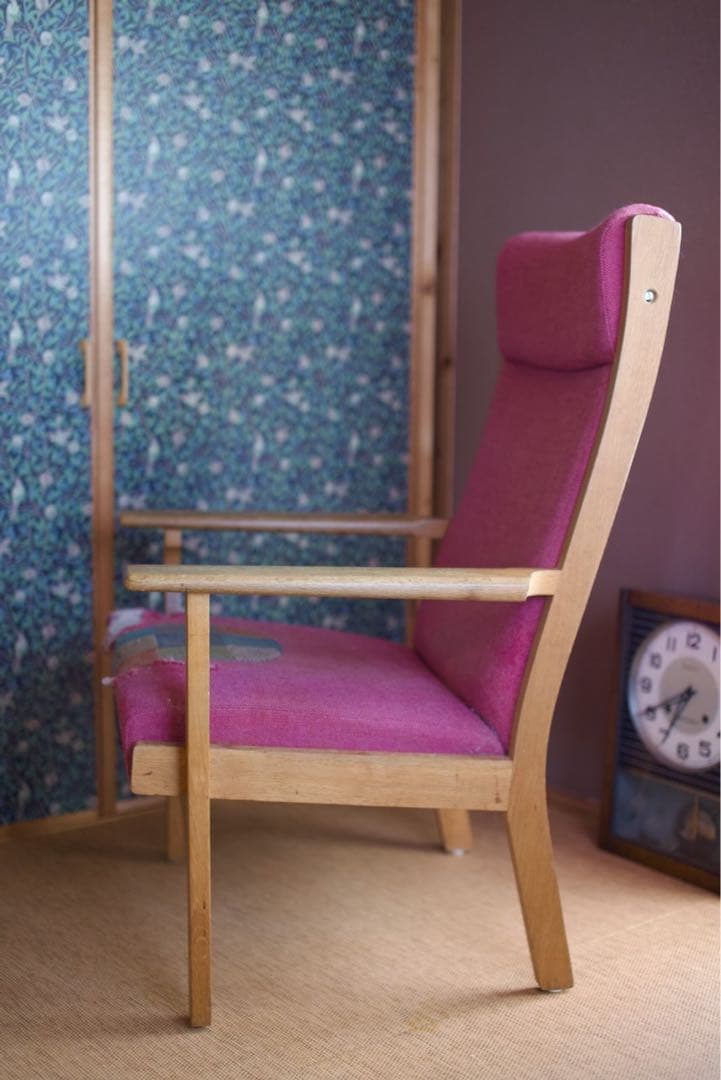 ハンス　J ウェグナー デンマークヴィンテージ 　ハイバック・イージーチェアー