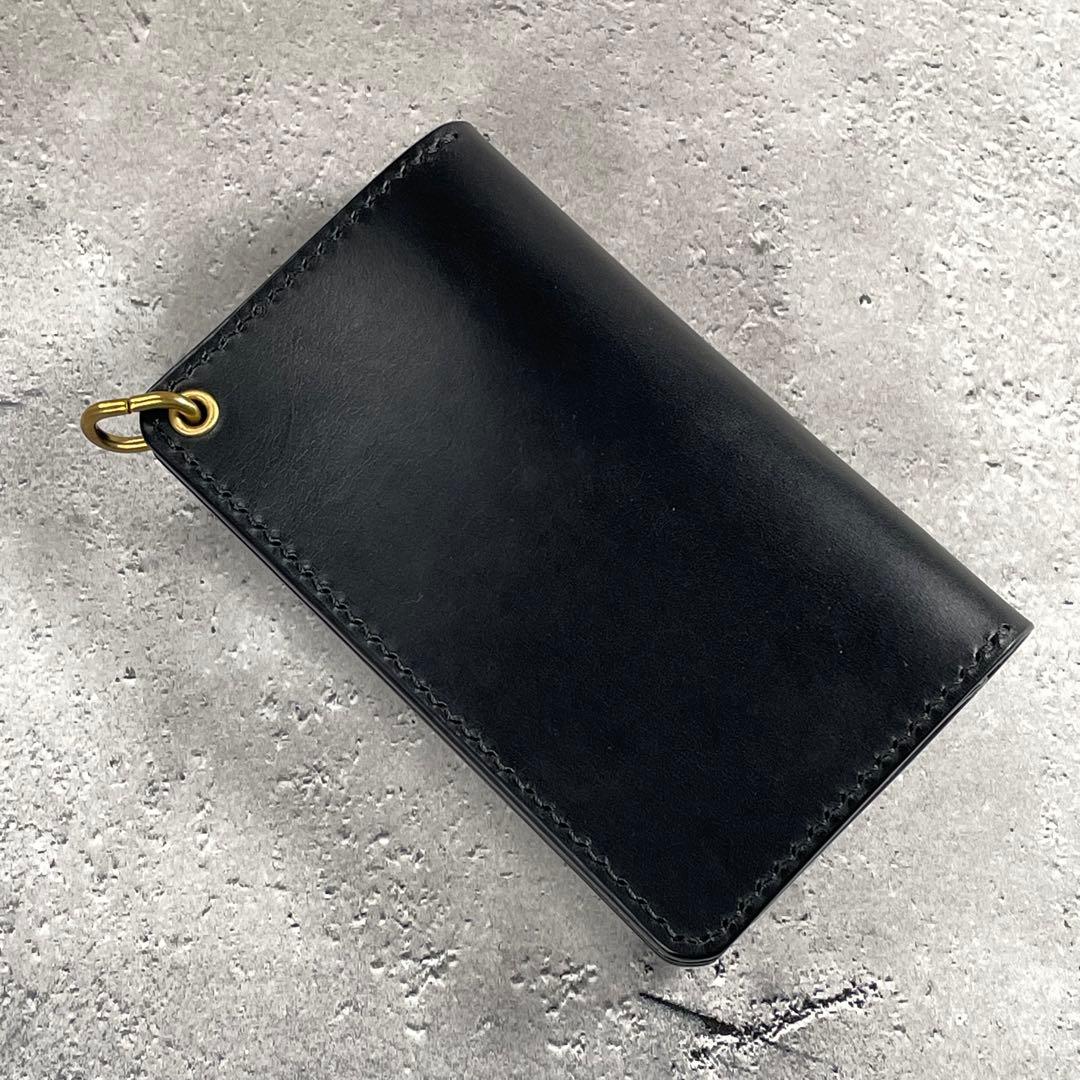 ミドルトラッカーウォレット CORE mid ZIP CRUST ブラック 真鍮