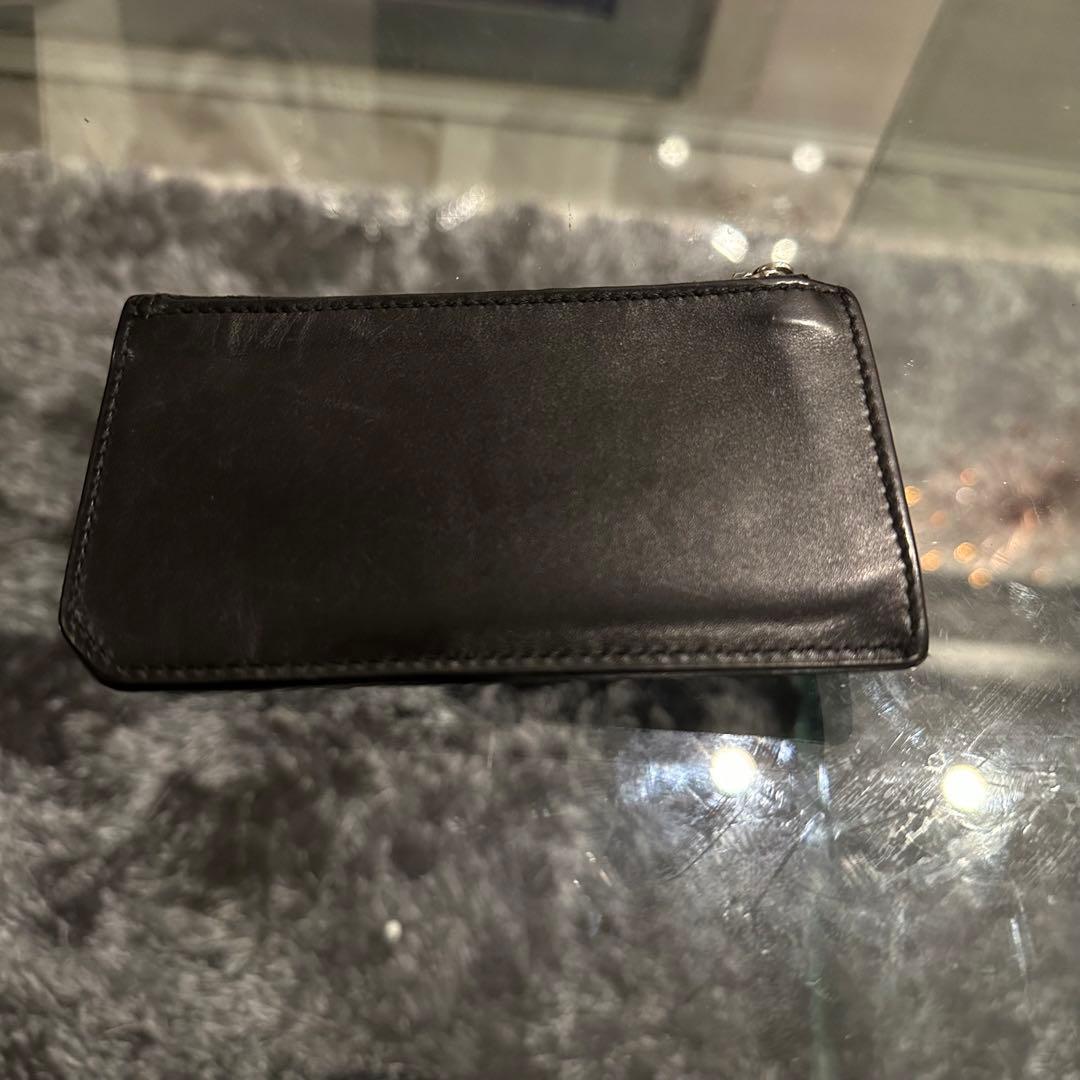 サンローラン　フラグメント ジップポーチ スムースレザー　カードケース