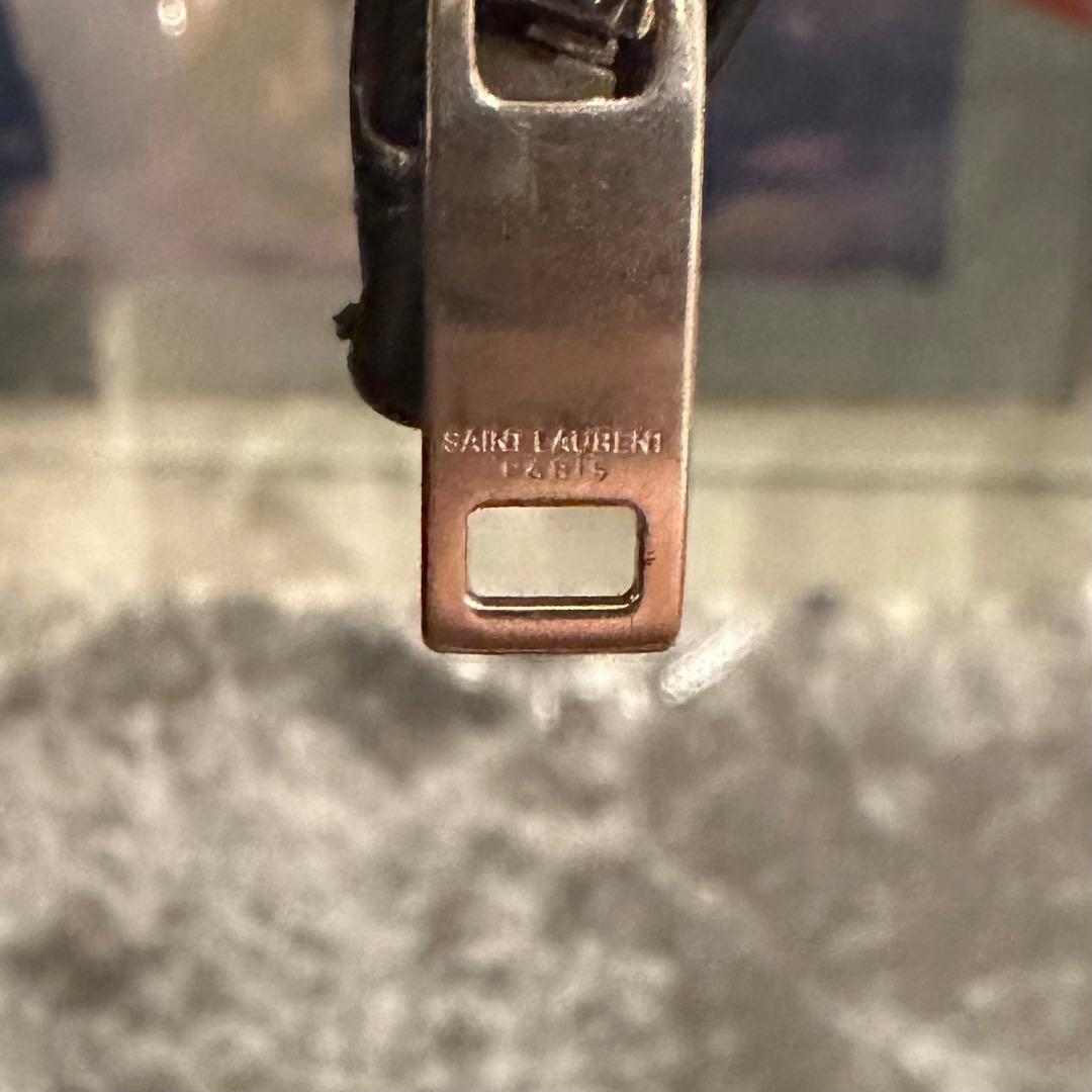 サンローラン　フラグメント ジップポーチ スムースレザー　カードケース