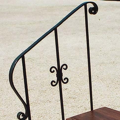 〇チーク　手すり付きステップ2段　階段　庭