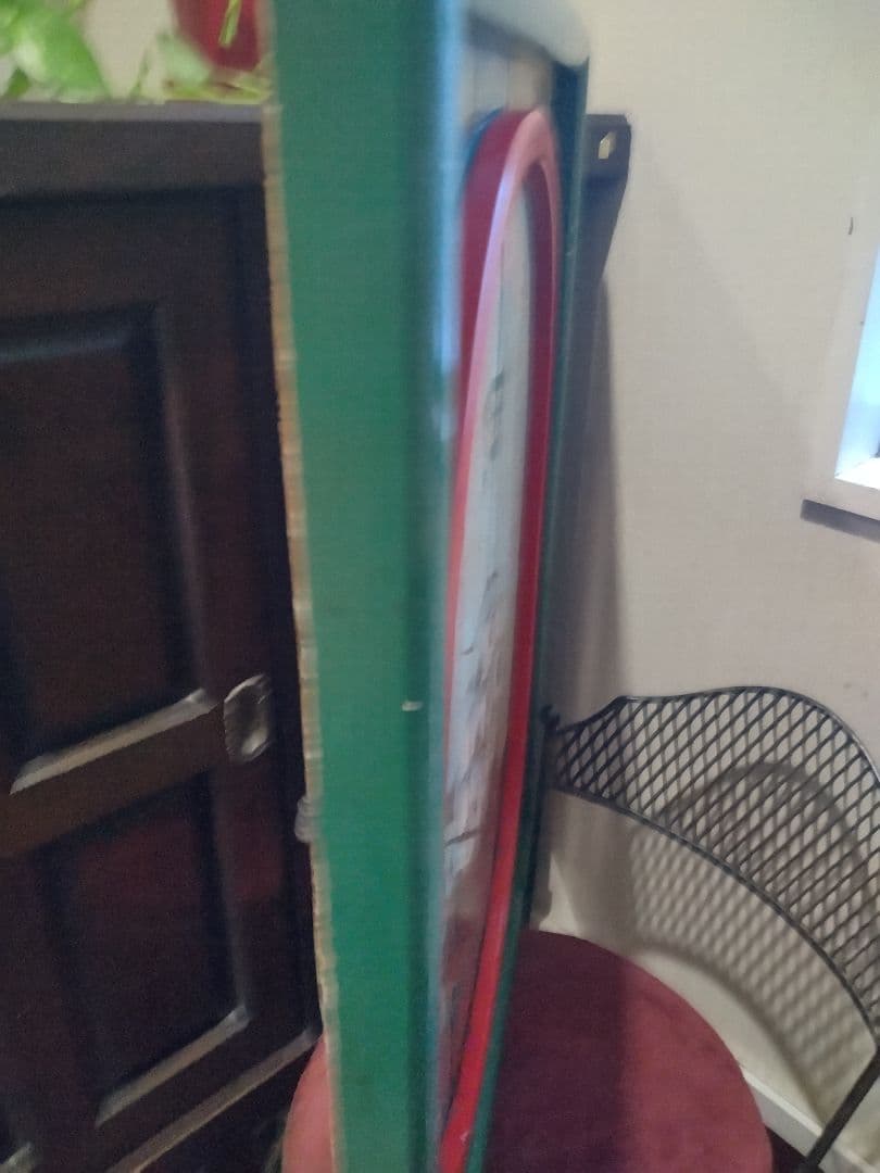 アンティーク看板　南蛮船　南蛮人　手描き 70x55x4 cm 木製