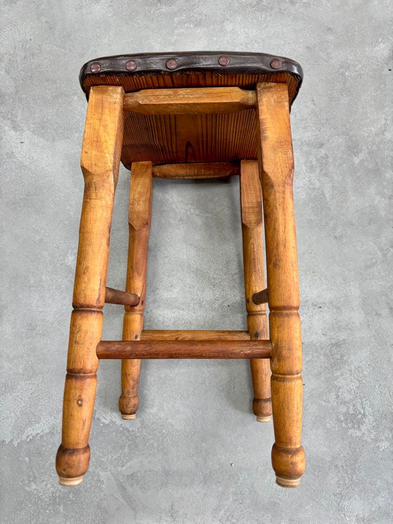 ヴィンテージ 木製スツール ｜クラシック 古家具