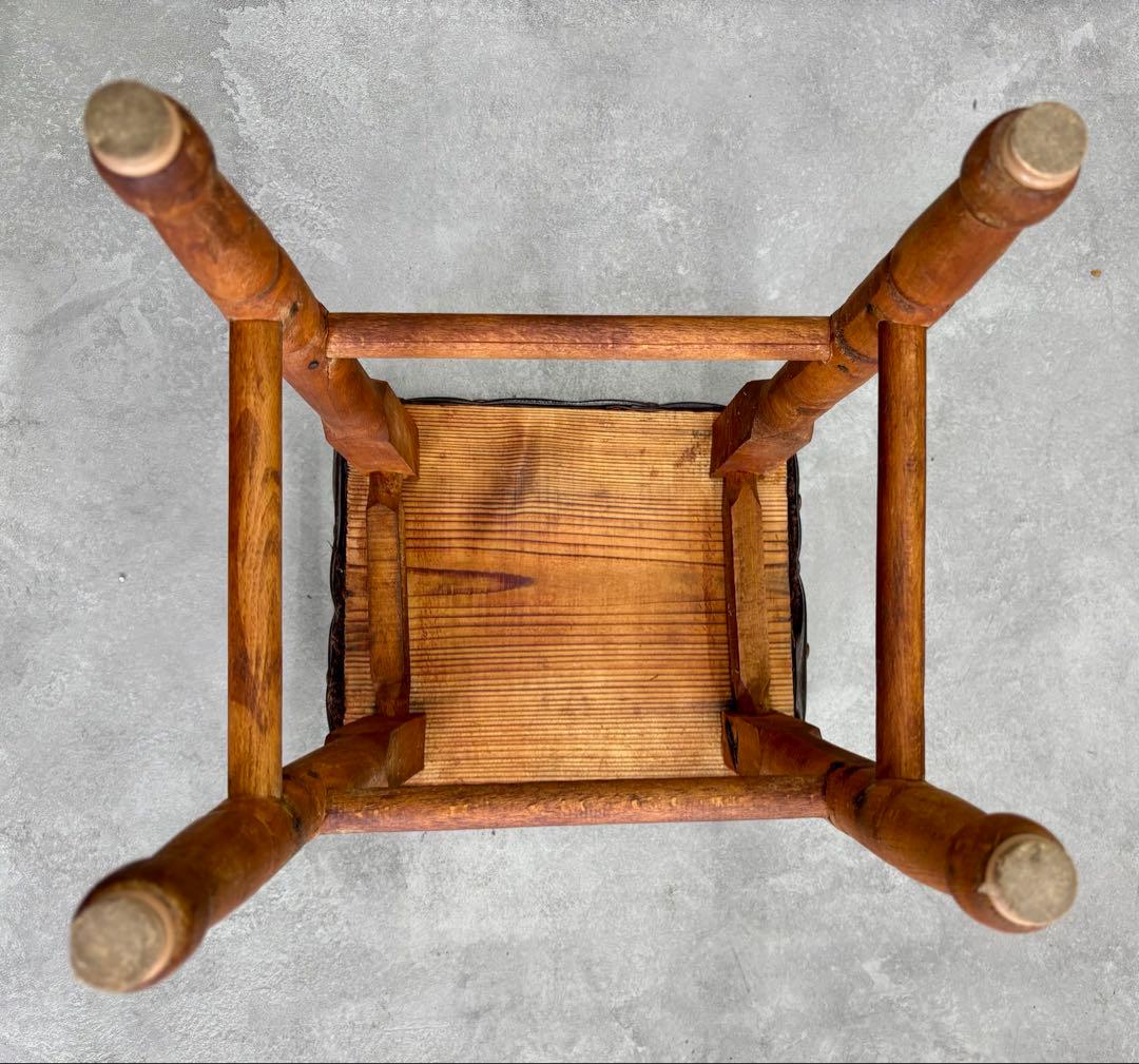 ヴィンテージ 木製スツール ｜クラシック 古家具