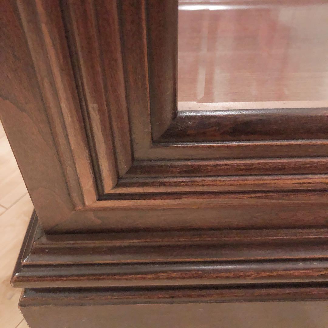 ガラス飾り棚 アンティーク ショーケース ライト付き