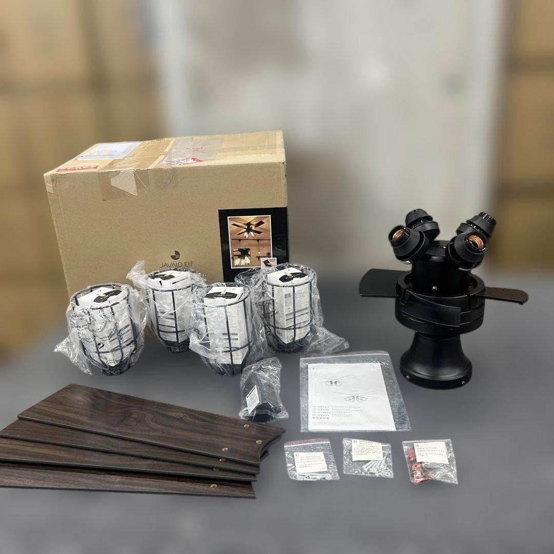 シーリングファン 　JAVALO ELF JE-CF003-BK ブラック