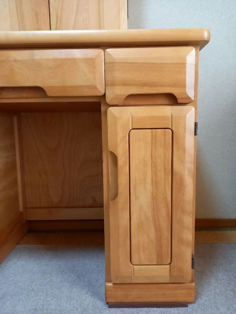 【セット商品】ミズメザクラ　ドレッサー三面鏡　ナチュラル　カントリー　天然木