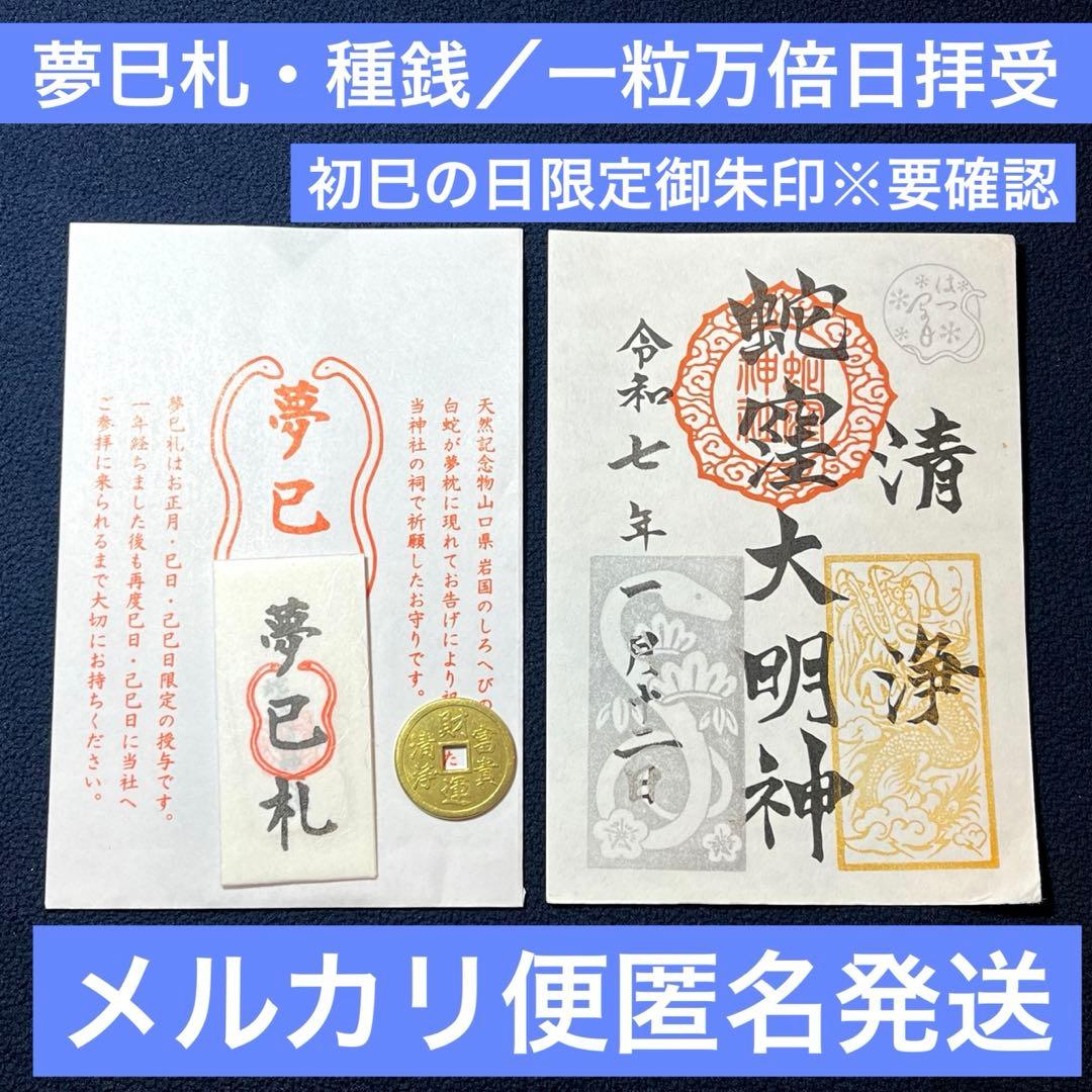 蛇窪神社】夢巳札✴︎令和7年初の一粒万倍日✴︎種銭✴︎白蛇 - メルカリ