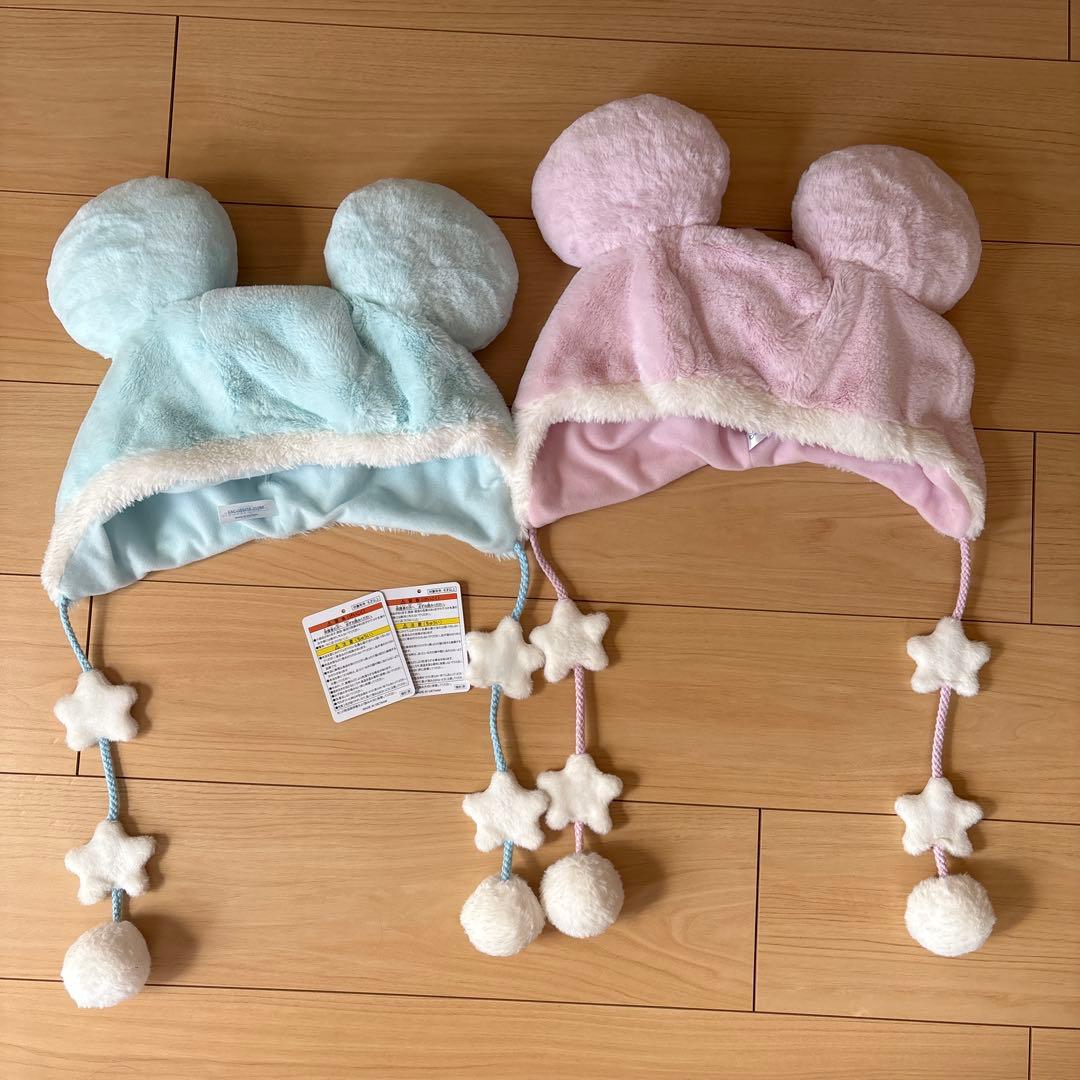 ディズニー ファンキャップ ピンク 水色 星 ミッキー ミニー - メルカリ