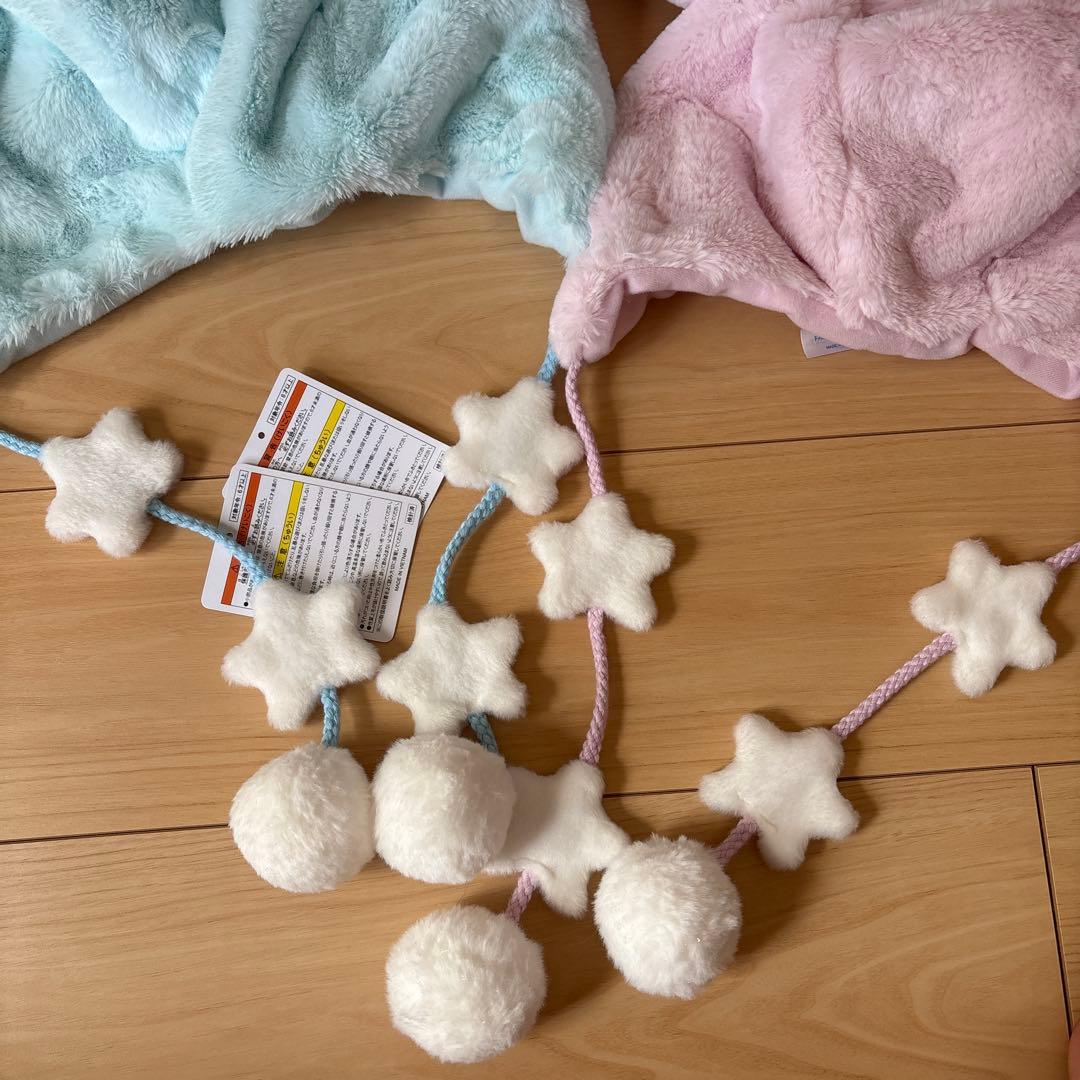 ディズニー ファンキャップ ピンク 水色 星 ミッキー ミニー - メルカリ