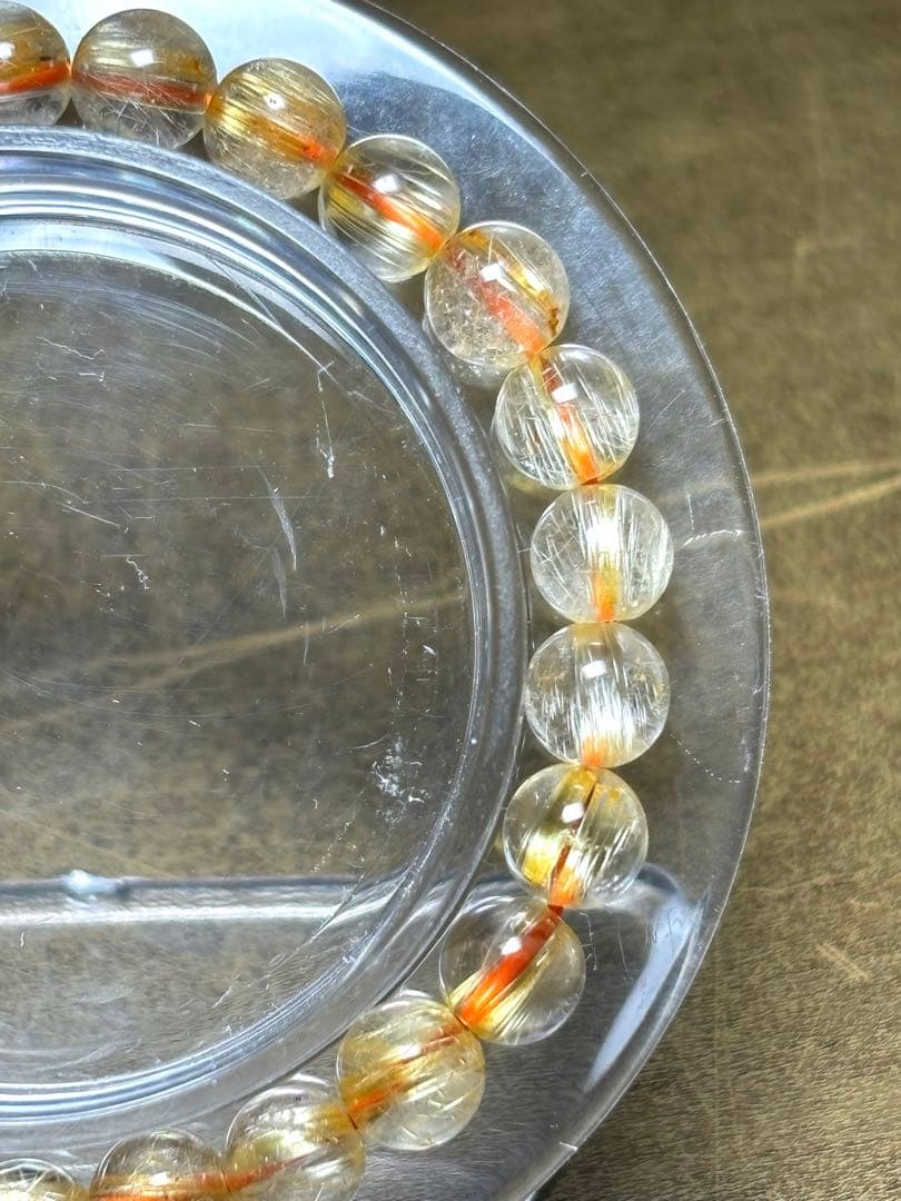 超高品質　ゴールドタイチンルチルブレスレット約7.2㎜（新品未使用）キャッツアイ