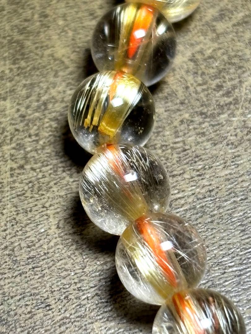 超高品質　ゴールドタイチンルチルブレスレット約7.2㎜（新品未使用）キャッツアイ