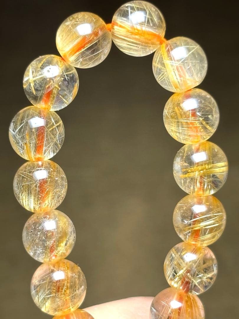 超高品質　ゴールドタイチンルチルブレスレット約7.2㎜（新品未使用）キャッツアイ