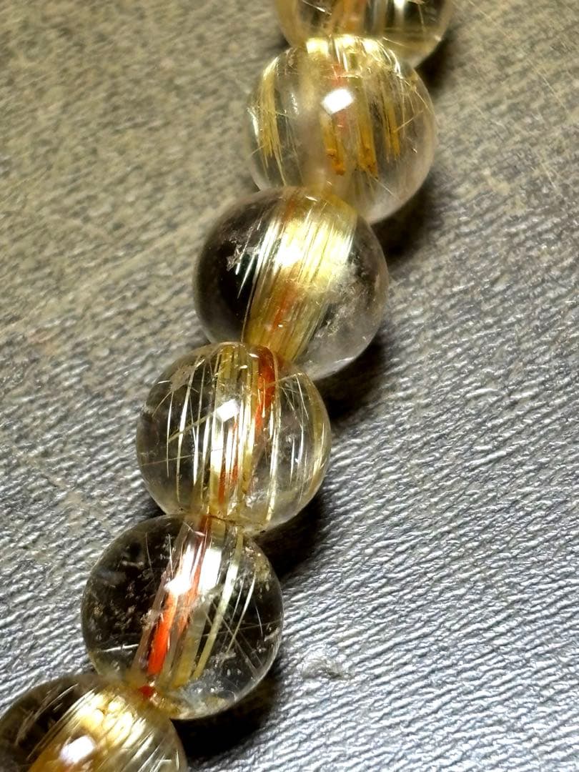 超高品質　ゴールドタイチンルチルブレスレット約7.2㎜（新品未使用）キャッツアイ