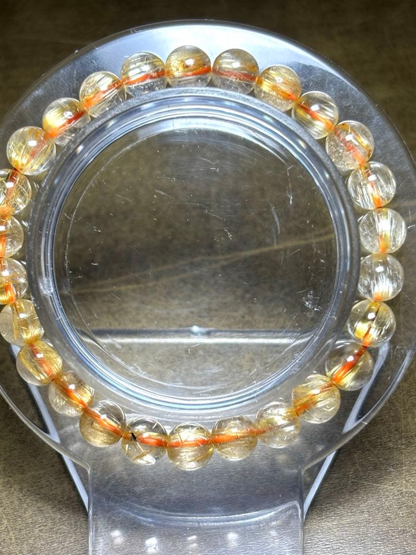 超高品質　ゴールドタイチンルチルブレスレット約7.2㎜（新品未使用）キャッツアイ