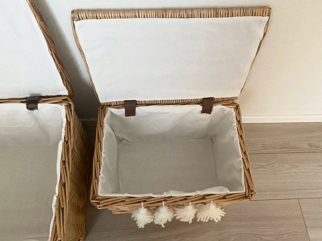 ラタン収納バスケットかご　小物入れ　大のみ