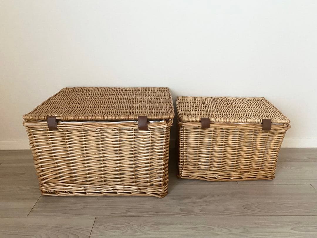 ラタン収納バスケットかご　小物入れ　大のみ