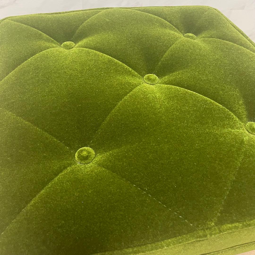 《美品》カリモク 60モケットグリーン オットマン