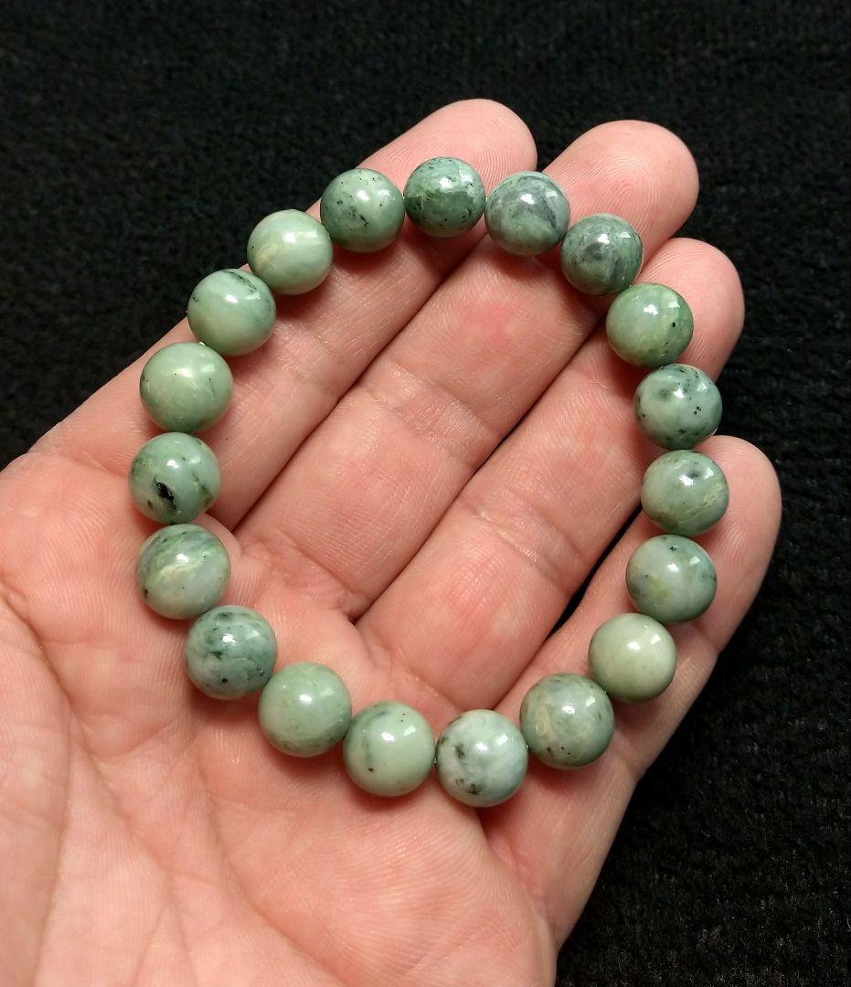 【高品質】日高翡翠《２本セット》ブレスレット　希少　美品　国産　健康