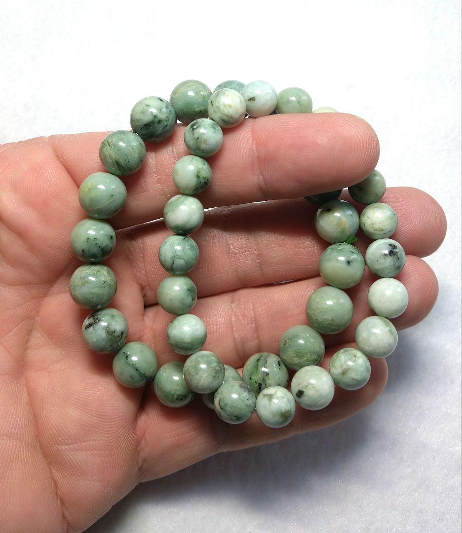 【高品質】日高翡翠《２本セット》ブレスレット　希少　美品　国産　健康