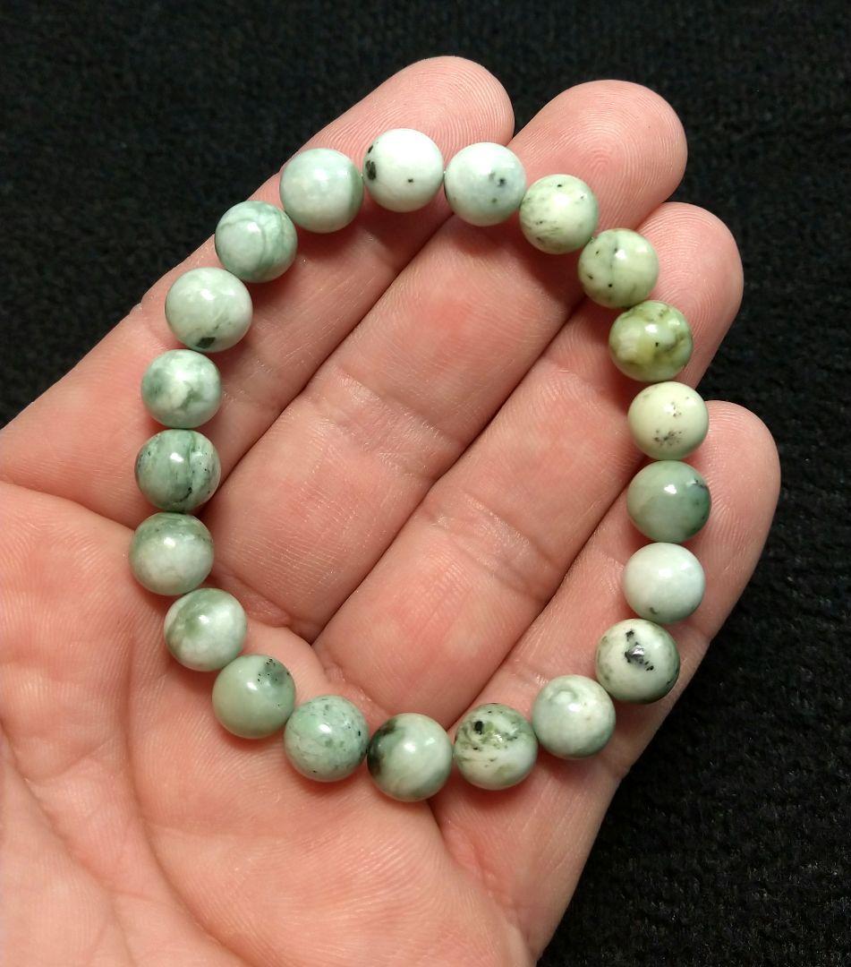 【高品質】日高翡翠《２本セット》ブレスレット　希少　美品　国産　健康