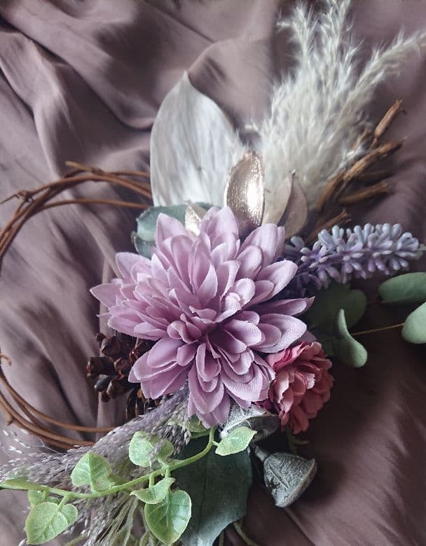 しめ縄風リース ラベンダー