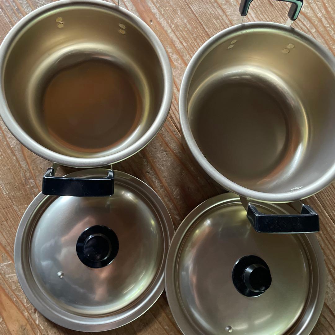 日本製 アルマイト加工両手鍋２つ　追加画像です。