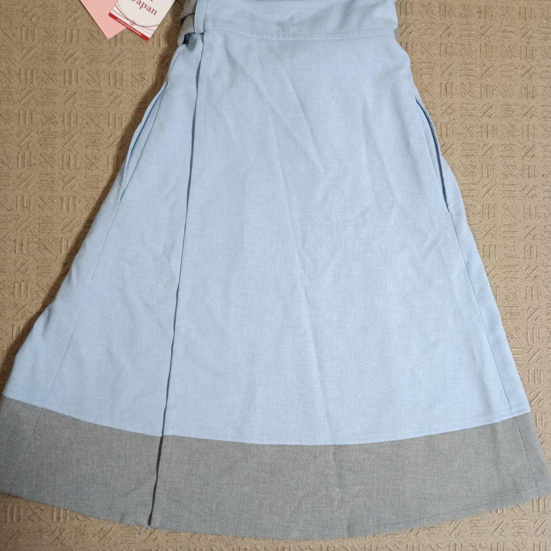 アームボーテ　サックス＆ライトグレーローブエプロン