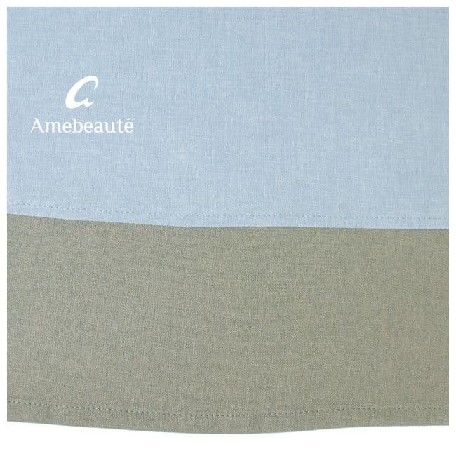 アームボーテ　サックス＆ライトグレーローブエプロン