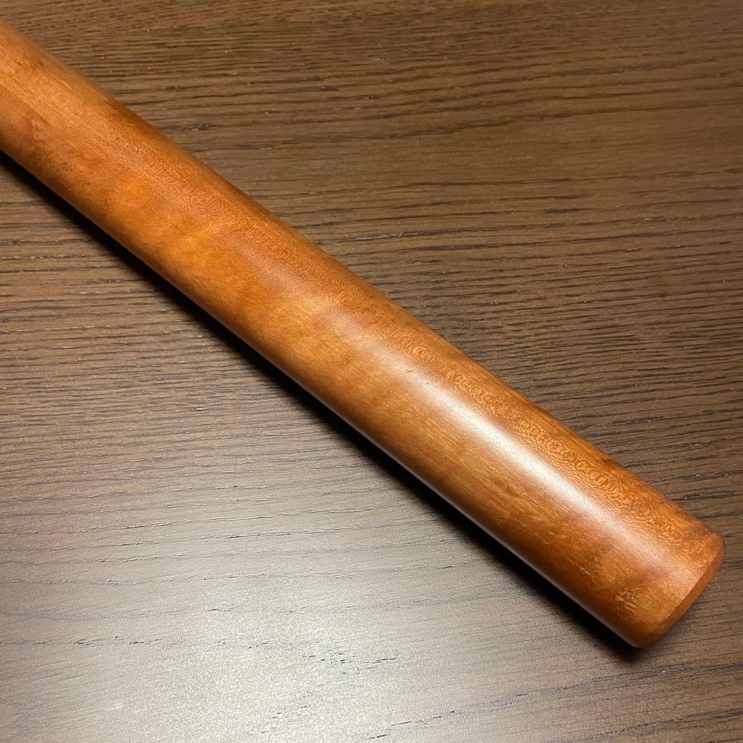 銘木 めん棒 (約)76.5cm(φ42mm)木製めん棒 蕎麦打ち オーダー品