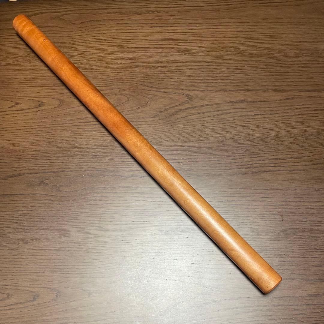 銘木 めん棒 (約)76.5cm(φ42mm)木製めん棒 蕎麦打ち オーダー品