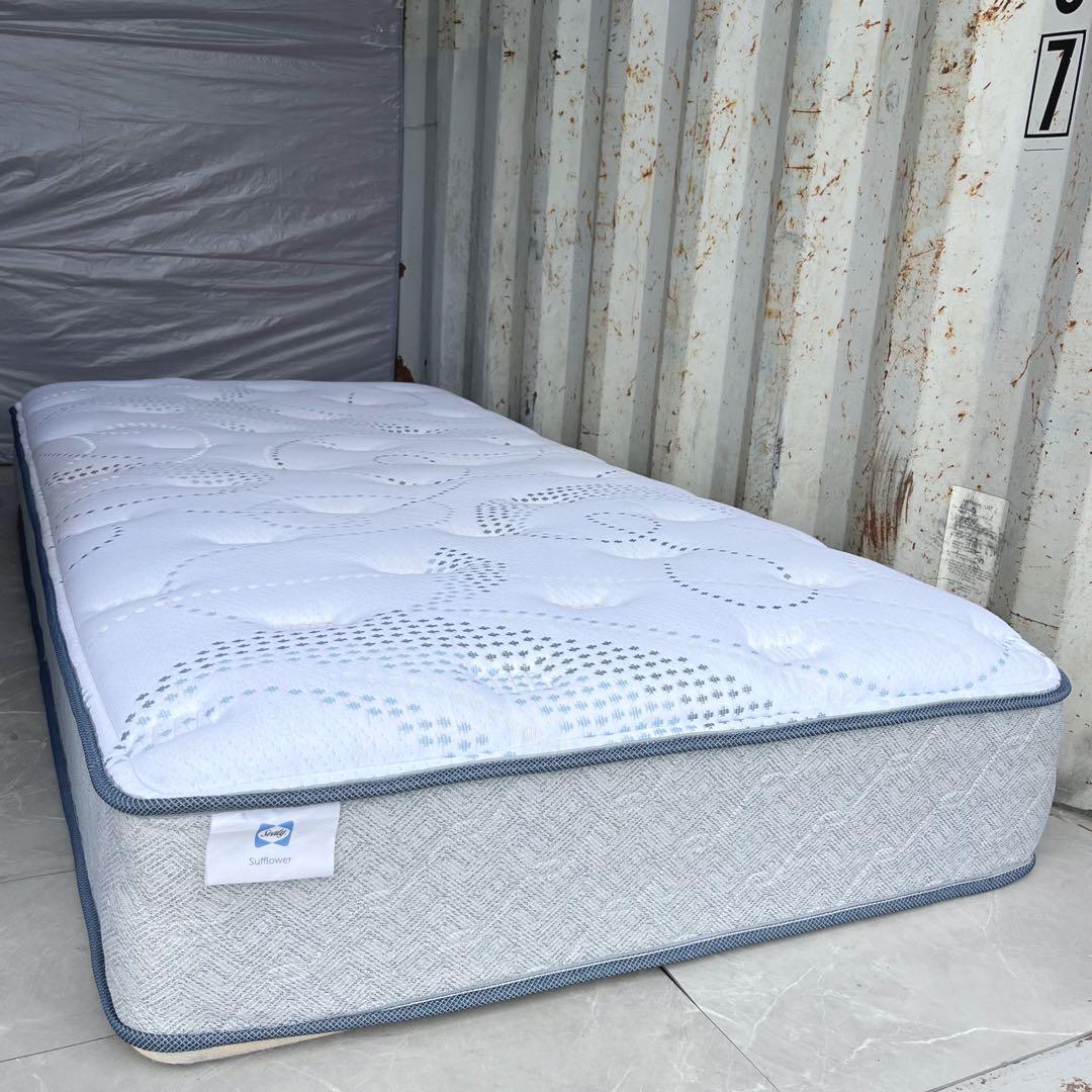 取付無料！シーリー サフフラワー 高級 快眠 ポケットコイルシングルマットレス